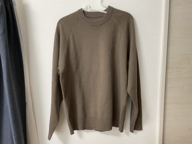 無印良品洗えるミラノリブ編みクルーネックワイドセーター