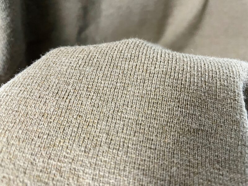 無印良品洗えるミラノリブ編みクルーネックワイドセーターの生地